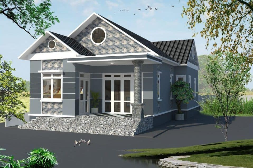 alt text: Mặt trước nhà cấp 4