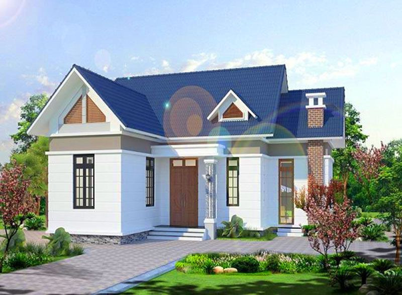 alt text: Nhà cấp 4 3 phòng ngủ giá rẻ