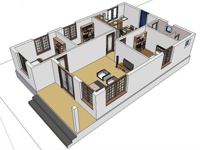 alt text: Thiết kế nội thất nhà cấp 4