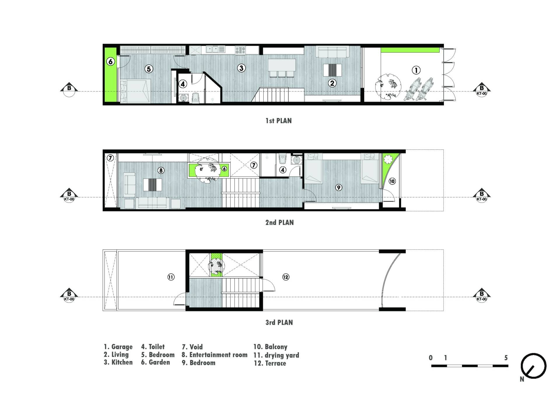 Bản vẽ nhà 2 tầng 1 tum