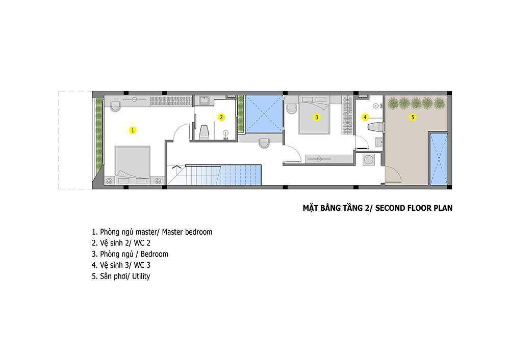 Bản vẽ tầng 1 nhà 3 phòng ngủ