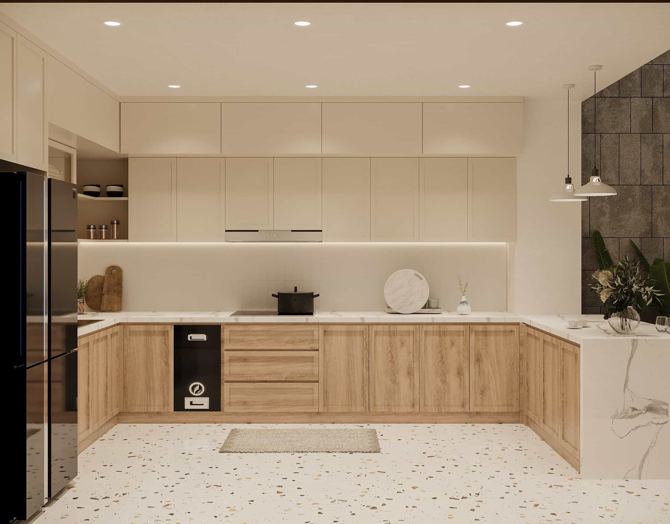 Khu vực bếp nấu