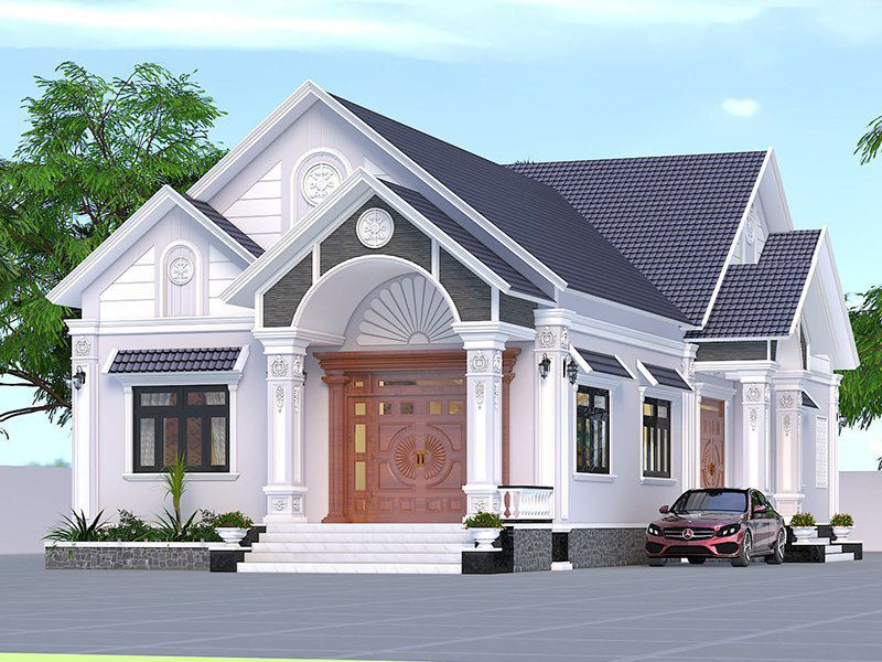 Mái nhà cấp 4 kiểu Thái