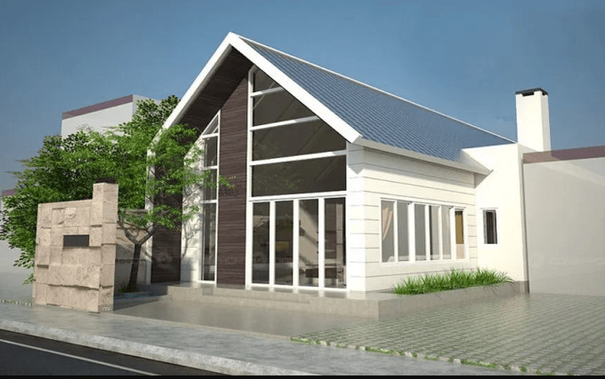 Mặt bằng mẫu nhà 1 tầng 3 phòng ngủ 100m2 phù hợp ở thành thị