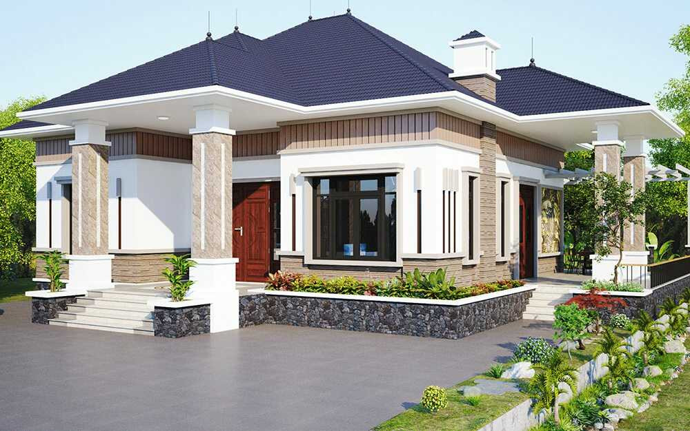 Mặt tiền nhà cấp 4 mái Nhật