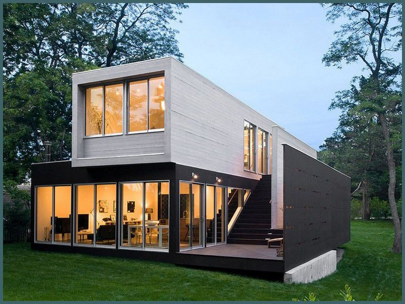 Mẫu nhà container 2 tầng sang trọng