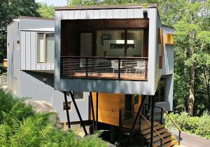 Mẫu nhà container 2 tầng xếp chồng