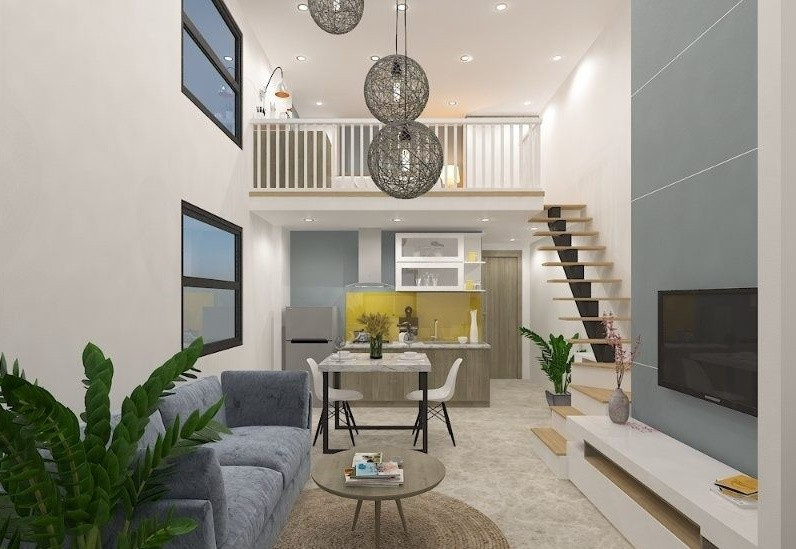 Mẫu nhà gác lửng đẹp dành cho các hộ gia đình nhỏ