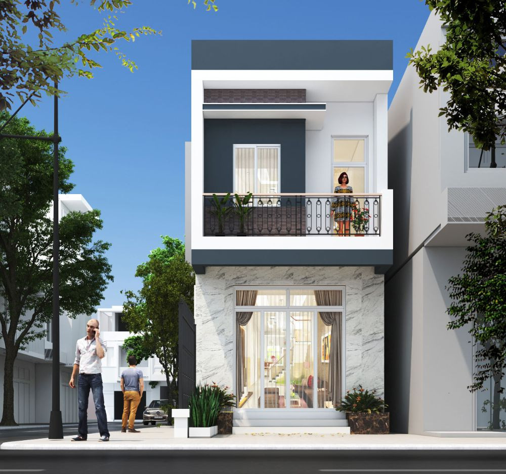 Mẫu nhà ống 2 tầng nông thôn