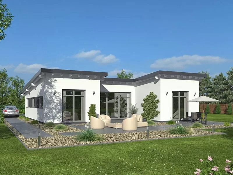 Mẫu nhà vườn chữ U 4 phòng ngủ đẹp