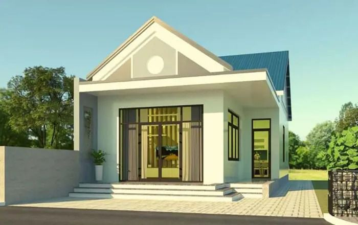 Nhà cấp 4 mái chữ A nông thôn