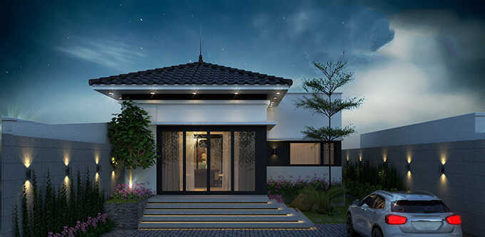 Nhà cấp 4 mái Nhật nhỏ đẹp