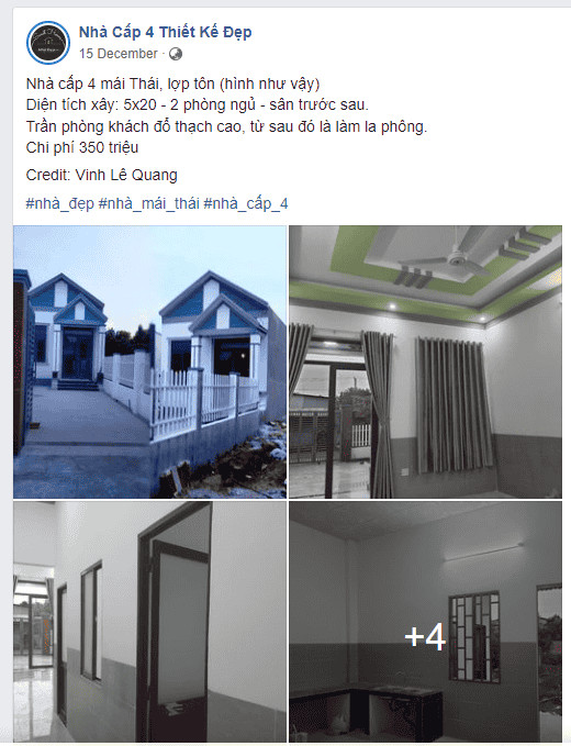 Nhà cấp 4 mái Thái 100m2