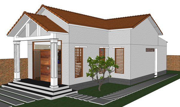 Nhà cấp 4 mái Thái dưới 100 triệu