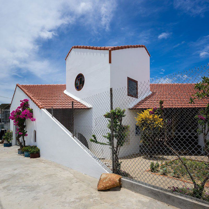 Nhà cấp 4 phong cách Địa Trung Hải đẹp