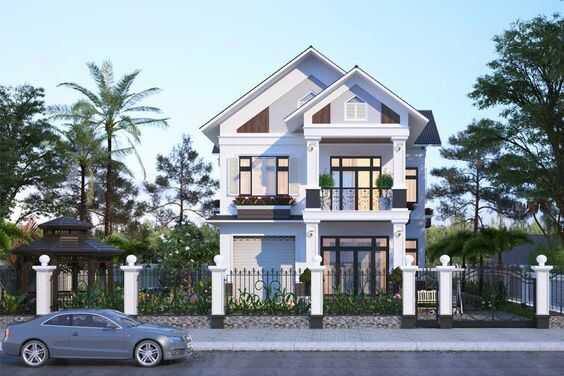 Nhà mái thái 2 tầng cổ điển sang trọng