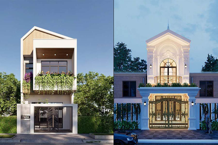 Nhà phố 2 tầng hiện đại