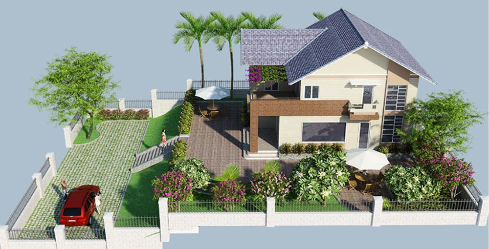 Nhà vườn 2 tầng