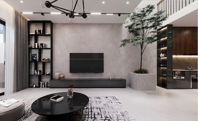 nội thất mẫu nhà ống đẹp 3 tầng 5m ở Đà Nẵng