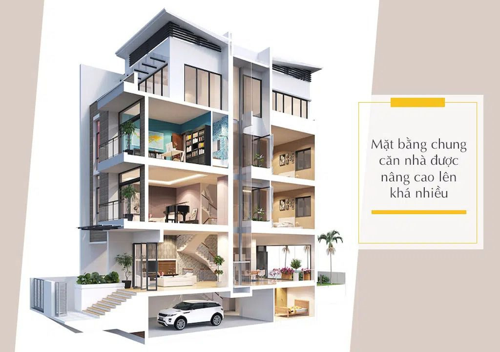 Tầng hầm lửng giúp tối ưu mặt bằng