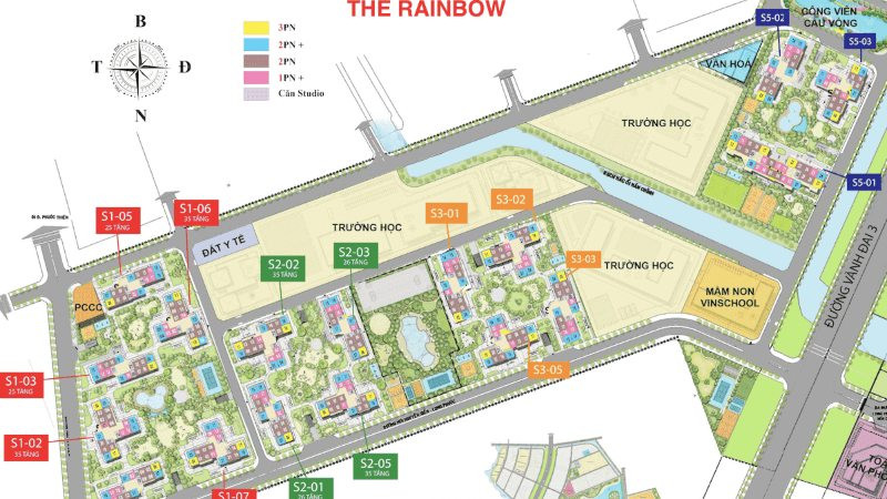 Căn hộ Rainbow Vinhomes Grand Park: Mặt bằng, thiết kế, tiện ích