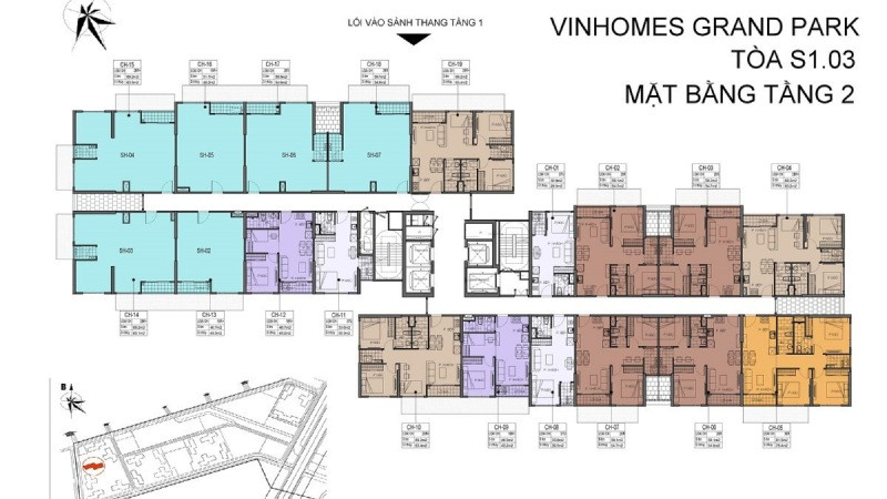 Căn hộ Rainbow Vinhomes Grand Park: Mặt bằng, thiết kế, tiện ích