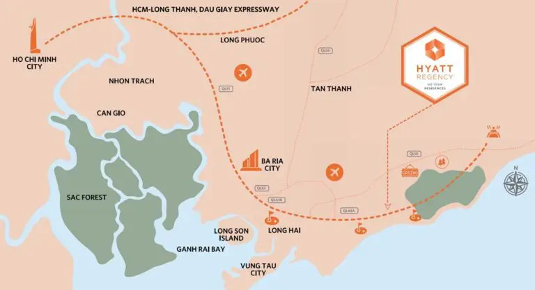 Cảnh quan ven biển tại Hyatt Regency Hồ Tràm