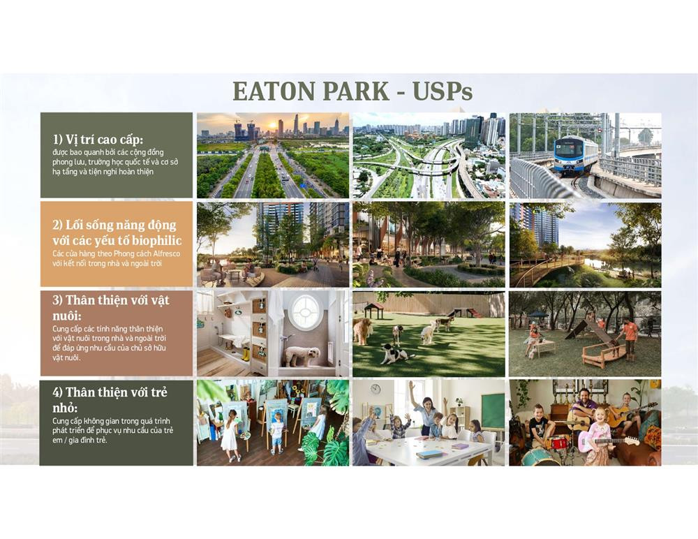 Tiến độ xây dựng Eaton Park tháng 04.2024