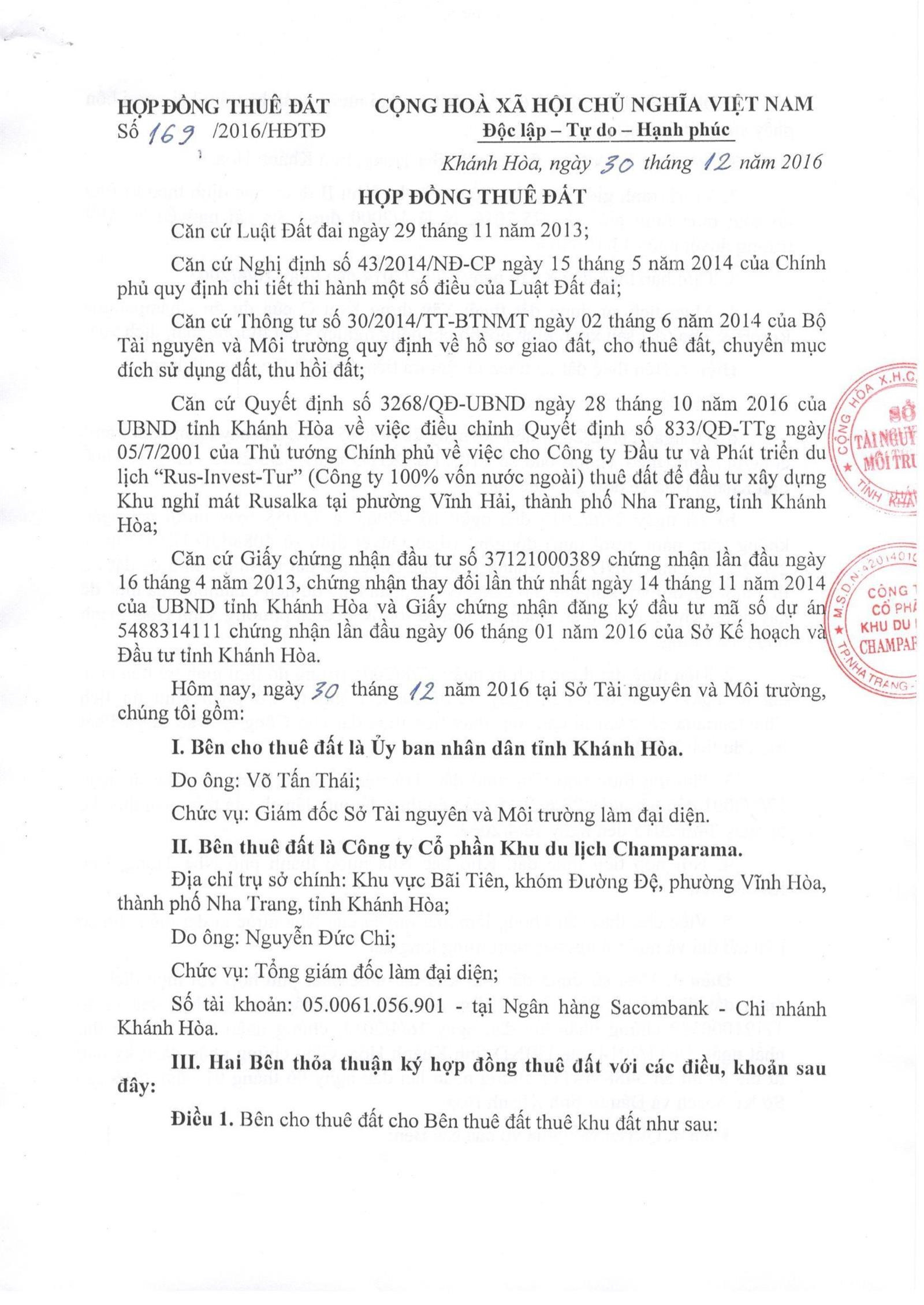 Pháp lý dự án Libera Nha Trang