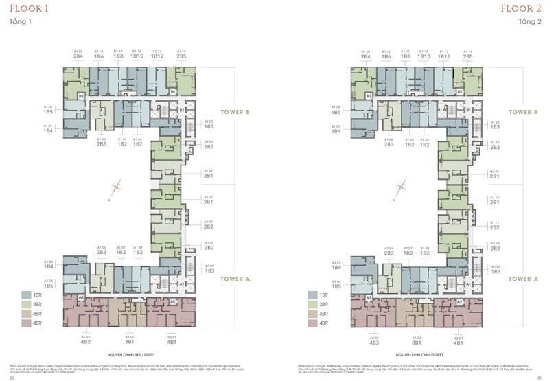 Mặt Bằng Căn Hộ The Marq Tầng 1 Và 2