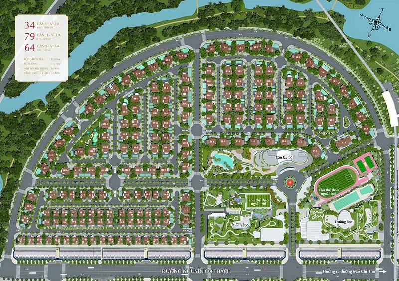 Mặt bằng tổng thể khu đô thị Sala