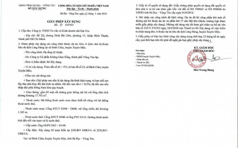 Pháp lý Lagoona Bình Châu có những giấy tờ nào?