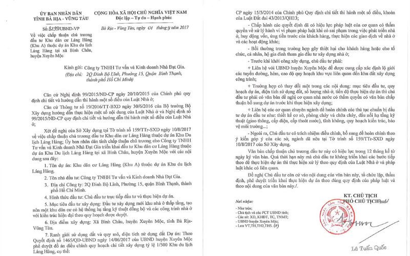 Pháp lý Lagoona Bình Châu có những giấy tờ nào?