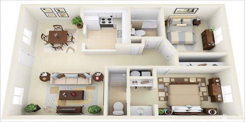 Mẫu thiết kế nội thất Vinhome Grand Park quận 9 đẹp sang trọng