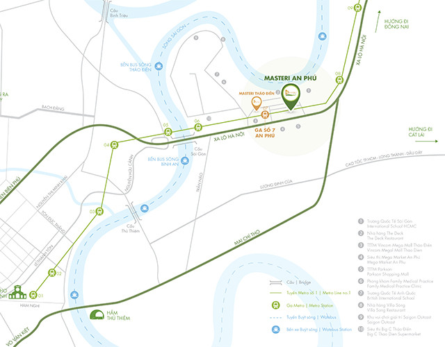 Vị trí căn hộ Masteri An Phú