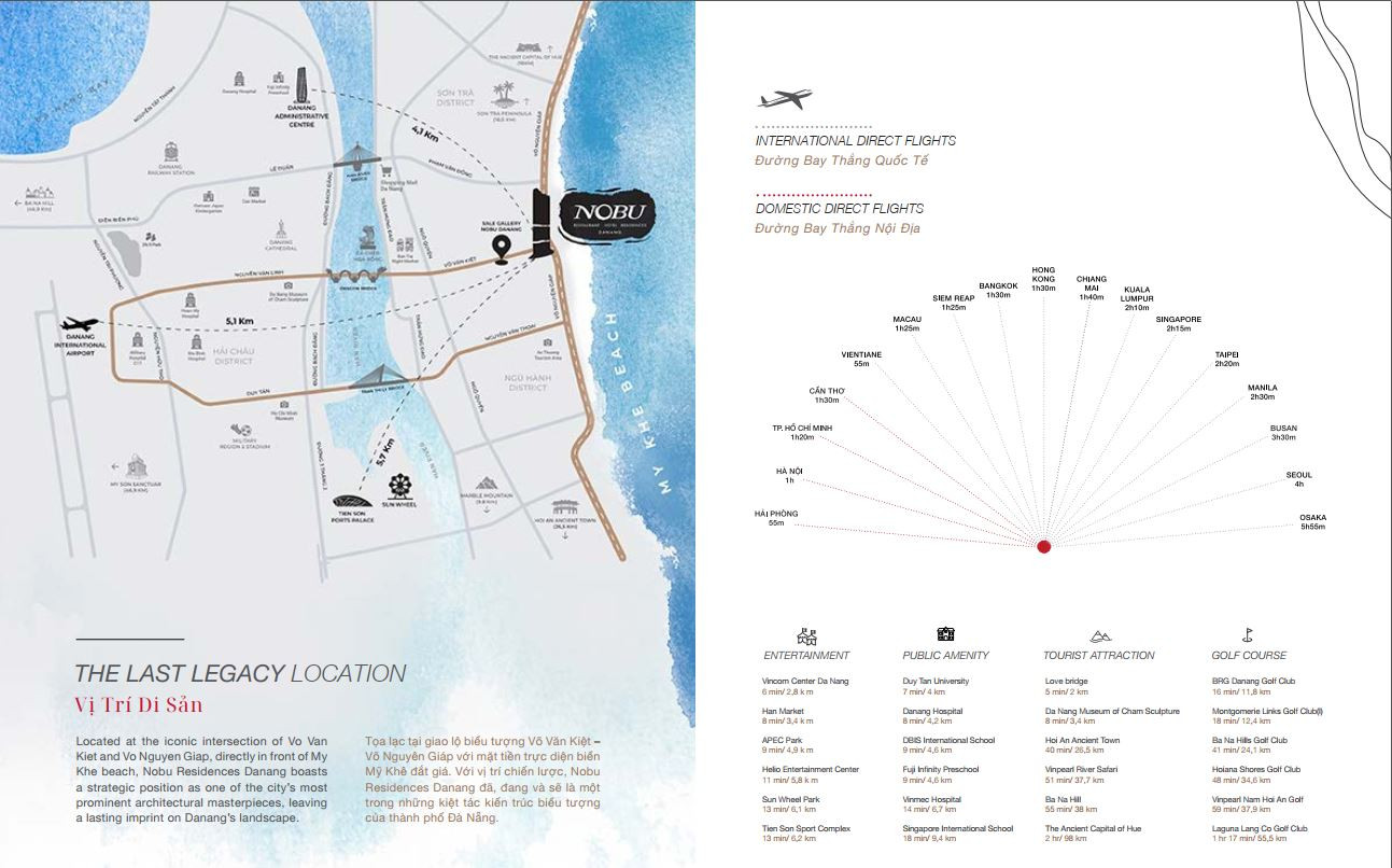 Vị trí toạ lạc vàng của Nobu Đà Nẵng