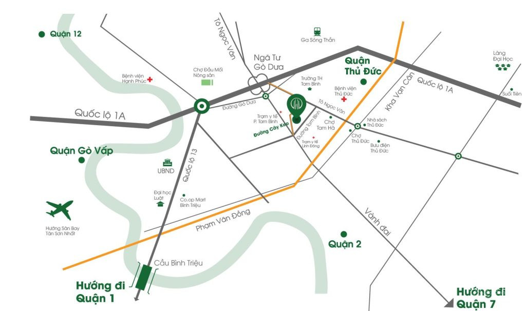 Vị trí dự án căn hộ Đất Gia