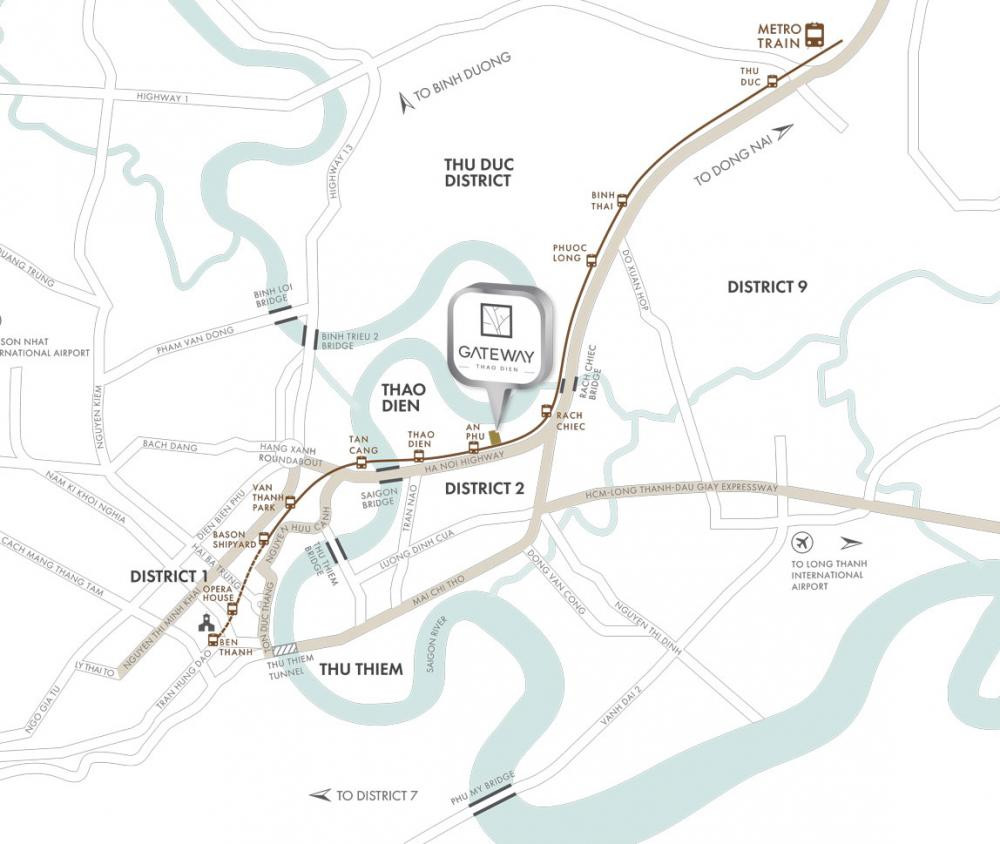 Vị trí dự án Gateway Thảo Điền