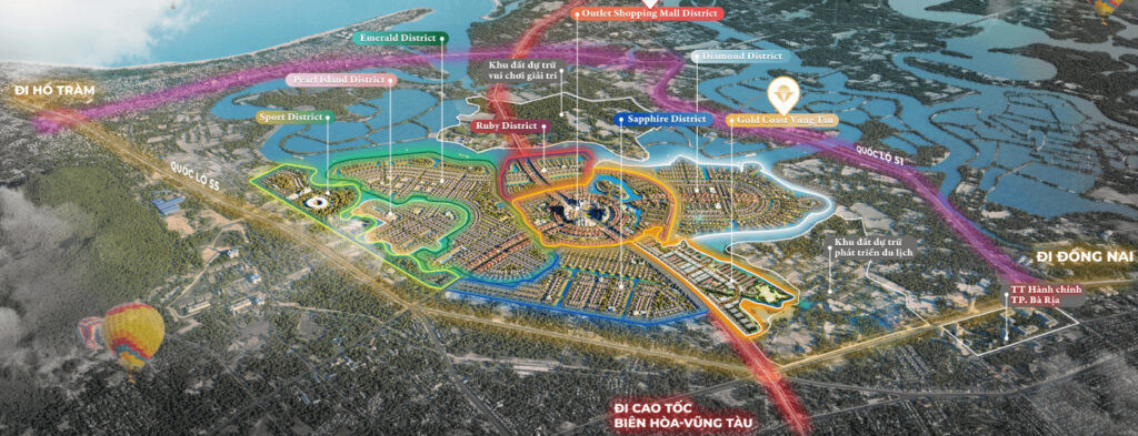 Vị trí dự án Gold Coast Vũng Tàu