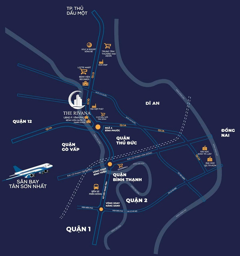 Vị trí Dự Án The Rivana