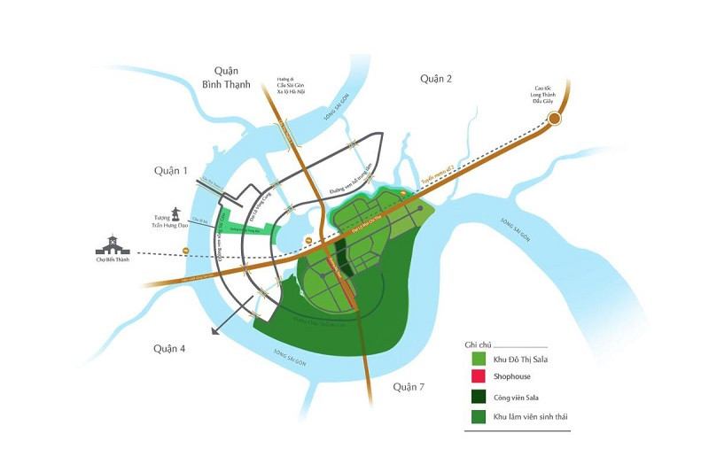 Vị trí khu đô thị Sala