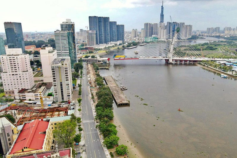 Đường ven sông Sài Gòn trung tâm TP.HCM