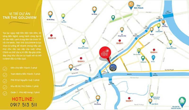 Cho thuê căn hộ The Gold View quận 4 – 3 phòng ngủ giá tốt – Xem bảng giá