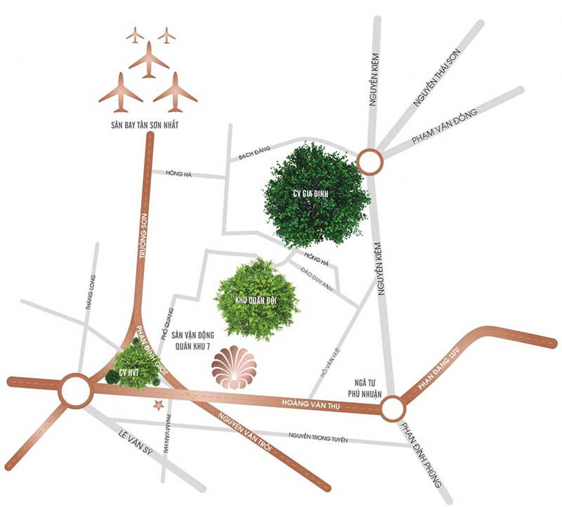 Mặt bằng căn hộ T One Hoàng Văn Thụ Phú Nhuận