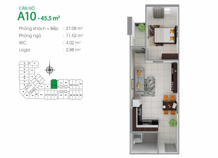 Mặt Bằng Chi Tiết Căn Hộ 8X-Đầm Sen