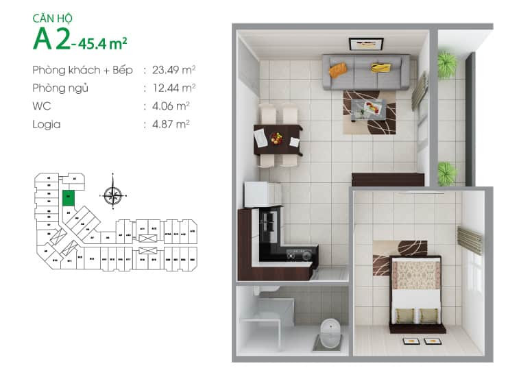 Mặt Bằng Chi Tiết Căn Hộ 8X-Đầm Sen