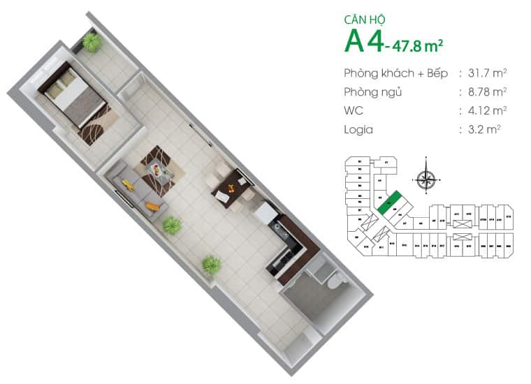Mặt Bằng Chi Tiết Căn Hộ 8X-Đầm Sen