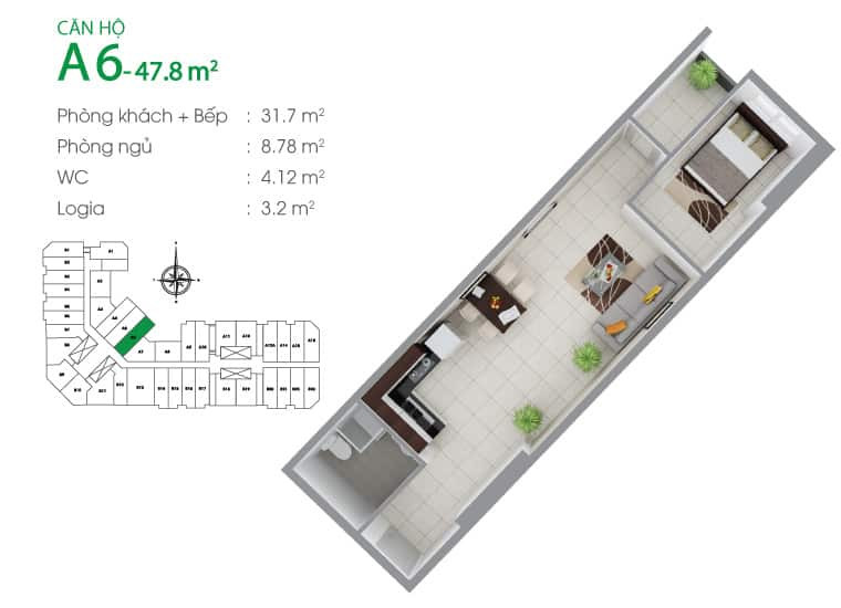 Mặt Bằng Chi Tiết Căn Hộ 8X-Đầm Sen