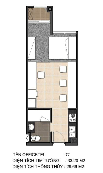 Mặt Bằng Chi Tiết Căn Hộ OfficeTel Sky Center