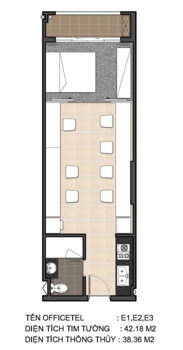 Mặt Bằng Chi Tiết Căn Hộ OfficeTel Sky Center